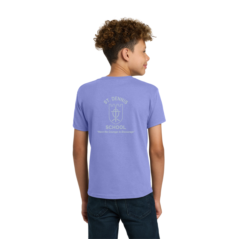 PC54Y Port & Company® Core Blend Tee; FULL FRONT LOGO BE KIND; BACK SCHOOL LOGO; VIOLET; 5K; YOUTH SIZES         PC54Y Port & Company® Core Blend Tee; FULL FRONT LOGO BE KIND; BACK SCHOOL LOGO; VIOLET; 5K; YOUTH SIZES