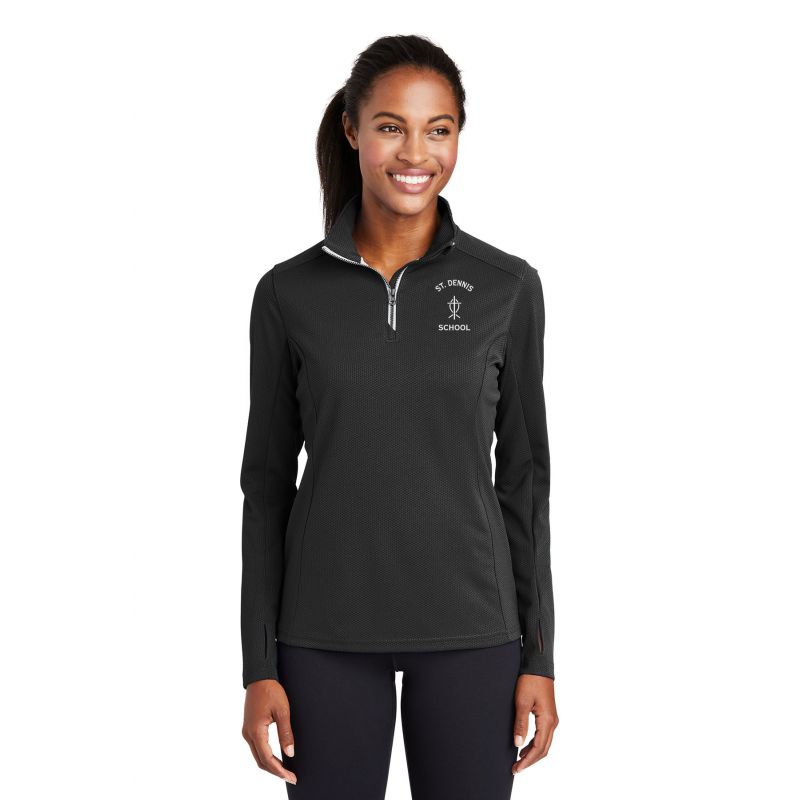St.Dennis, LST860, Adult Ladies Sport-Wick® Stretch 1/2-Zip Pullover