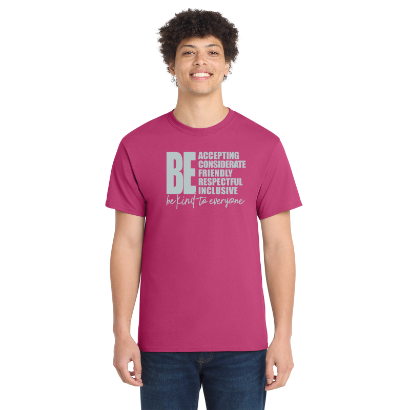 PC54Y Port & Company® Core Blend Tee; FULL FRONT LOGO BE KIND; BACK SCHOOL LOGO;SANGRIA; 1ST GRADE; YOUTH SIZES         PC54Y Port & Company® Core Blend Tee; FULL FRONT LOGO BE KIND; BACK SCHOOL LOGO;SANGRIA; 1ST GRADE; YOUTH SIZES